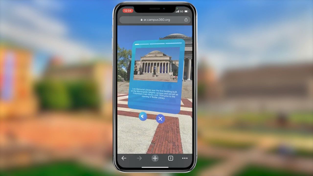 AR campus tour example